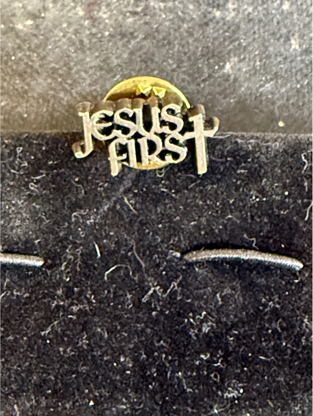 Jesus First Gold Tone Lapel Pin